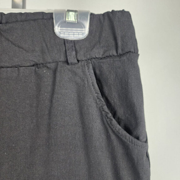 Bella Amore Made In Italy Black Straight Leg Cropped Pants Size S/M - Picture 3 of 10